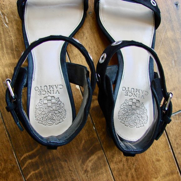 Vince Camuto Black Leather sandals size 7.5 - Picture 7 of 15